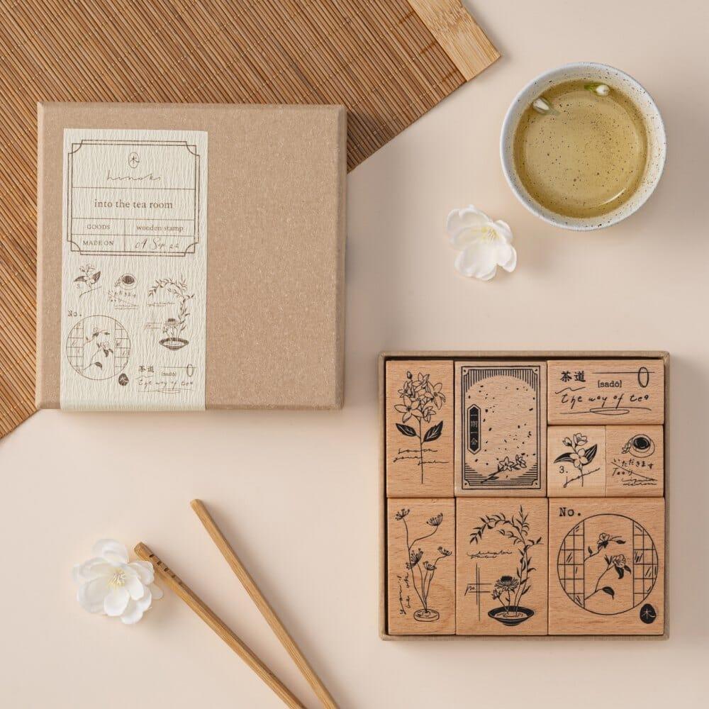 Hinoki - ‘Into the Tea Room' Wooden Stamps - Kevous