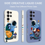 Dancing Astronauts Phone Case For Samsung Galaxy S22 S21 S20 Ultra Plus FE S10 S9 S10E Note 20 ultra 10 9 Plus Cover