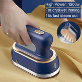 Portable Garment Steamers Steam Iron for Clothes Wet Dry Hand Held Ironing Machine 15s Fast-Heat Cleaner 1200w Ironing