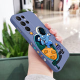 Dancing Astronauts Phone Case For Samsung Galaxy S22 S21 S20 Ultra Plus FE S10 S9 S10E Note 20 ultra 10 9 Plus Cover